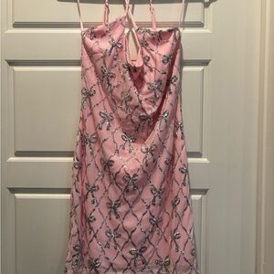 Apricot Lane Pink and Silver Mini Dress